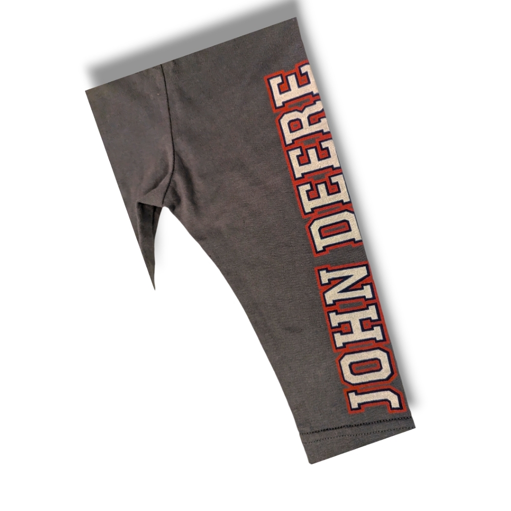 John Deere Girls 12-18m "John Deere" Grey/Red/White Leggings - Picture 2 of 4